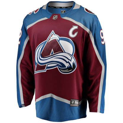 Gabriel Landeskog Colorado Avalanche Fanatics Captain Patch Home Breakaway Jersey - Burgundy | NHL Jerseys