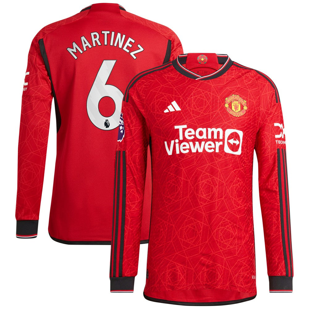 Adidas Lisandro Martínez Manchester United 2023/24 Home Long Sleeve Player Jerseys - Red
