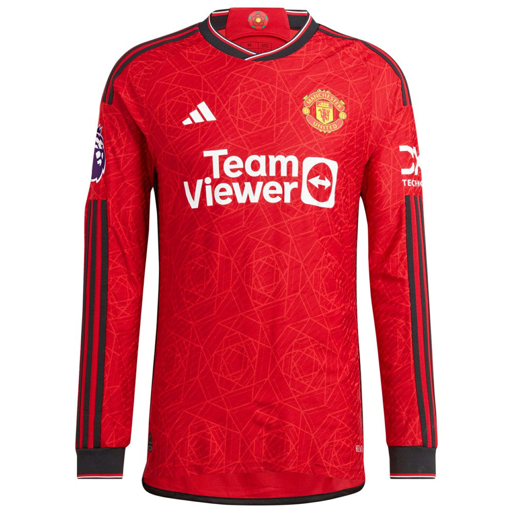 Adidas Lisandro Martínez Manchester United 2023/24 Home Long Sleeve Player Jerseys - Red
