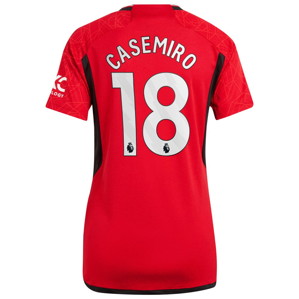 Adidas Casemiro Manchester United Women's 2023/24 Home Replica Player Jerseys - Red