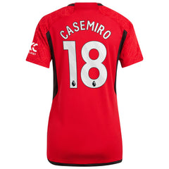 Adidas Casemiro Manchester United Women's 2023/24 Home Replica Player Jerseys - Red