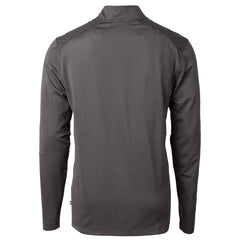 Philadelphia Eagles Cutter & Buck Gridiron Classics Big & Tall Virtue Eco Pique Micro Stripe Recycled Quarter-Zip Pullover Top Charcoal - NFL