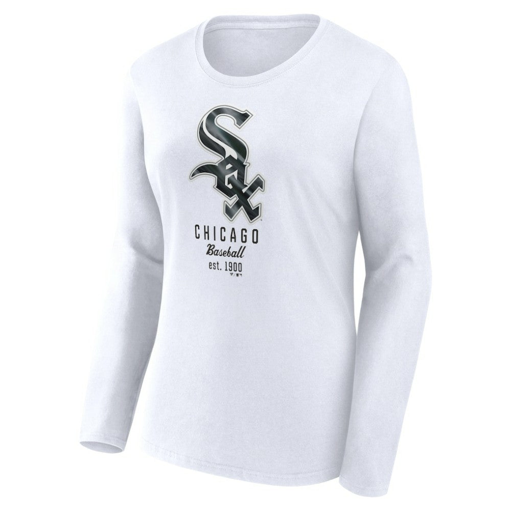 Chicago White Sox Fanatics Women's Lightweight Fitted Long Sleeve T-Shirt Clearance