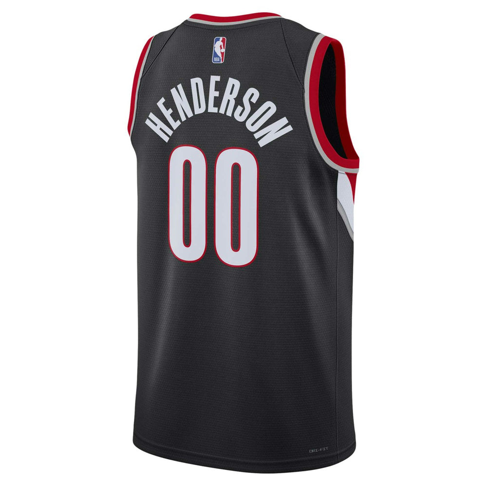 Nike - Scoot Henderson Portland Trail Blazers Unisex 2023 NBA Draft Swingman Jersey - Icon Edition - Black