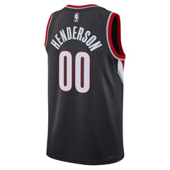 Nike - Scoot Henderson Portland Trail Blazers Unisex 2023 NBA Draft Swingman Jersey - Icon Edition - Black