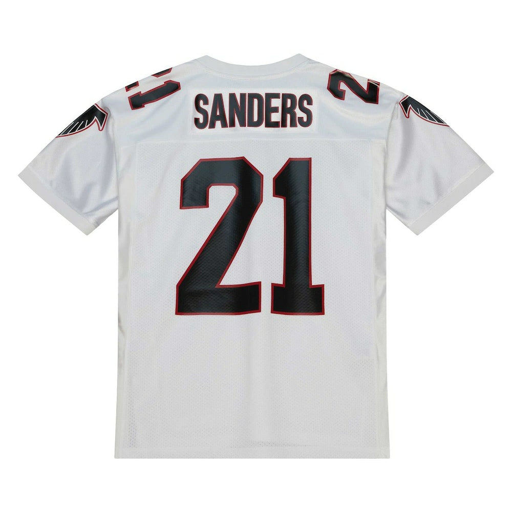 Deion Sanders Atlanta Falcons 1991 Authentic Throwback Retired Player Jersey White - Mitchell & Ness