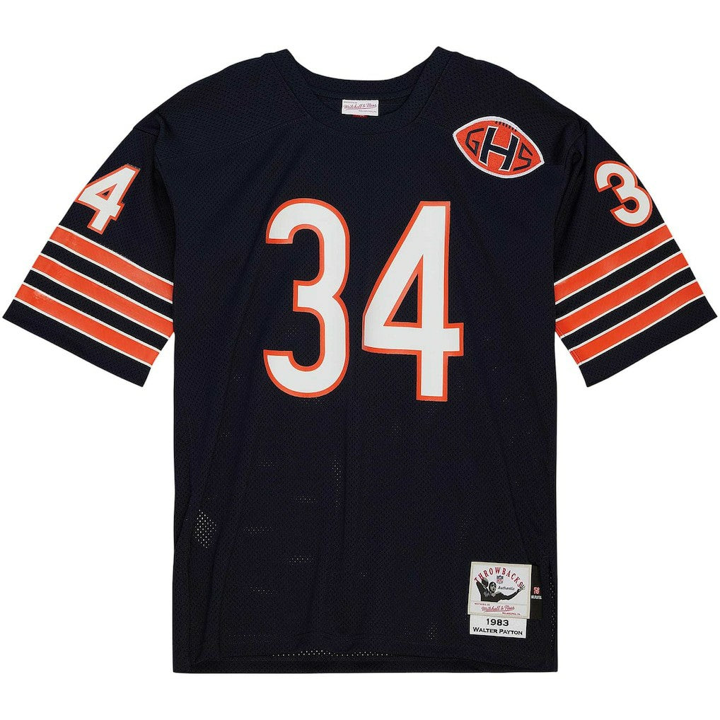 Walter Payton Chicago Bears 1983 Authentic Throwback Retired Player Jersey Navy - Mitchell & Ness