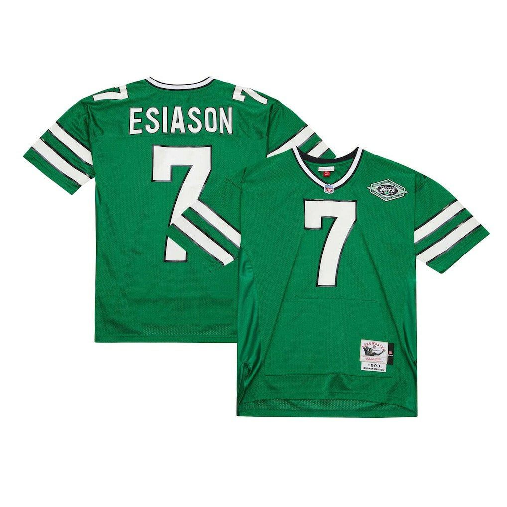 Boomer Esiason New York Jets 1993 Authentic Throwback Retired Player Pocket Jersey Kelly Green - Mitchell & Ness
