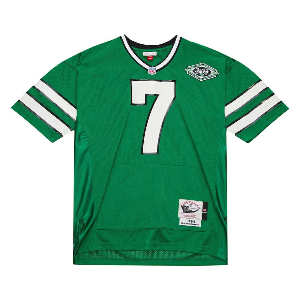 Boomer Esiason New York Jets 1993 Authentic Throwback Retired Player Pocket Jersey Kelly Green - Mitchell & Ness