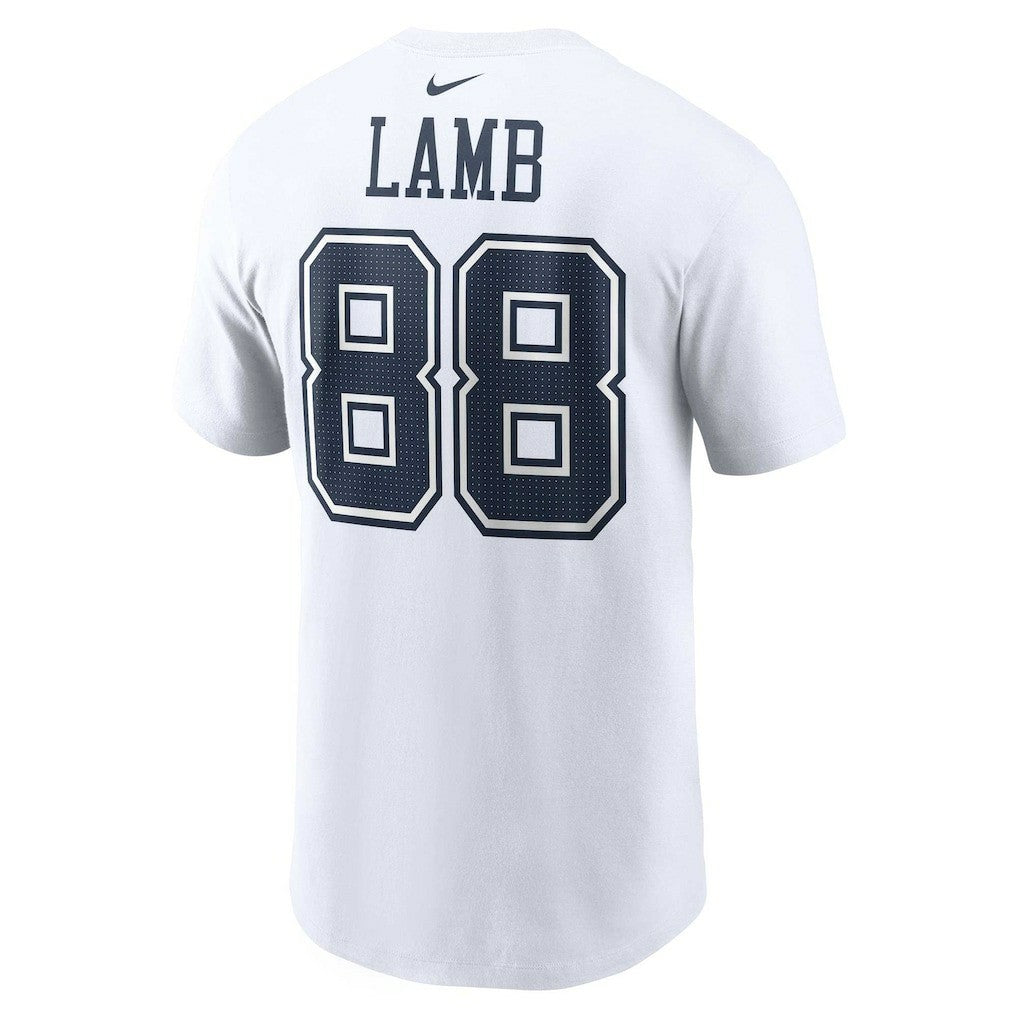 CeeDee Lamb Dallas Cowboys Player Name & Number T-Shirt White - Nike