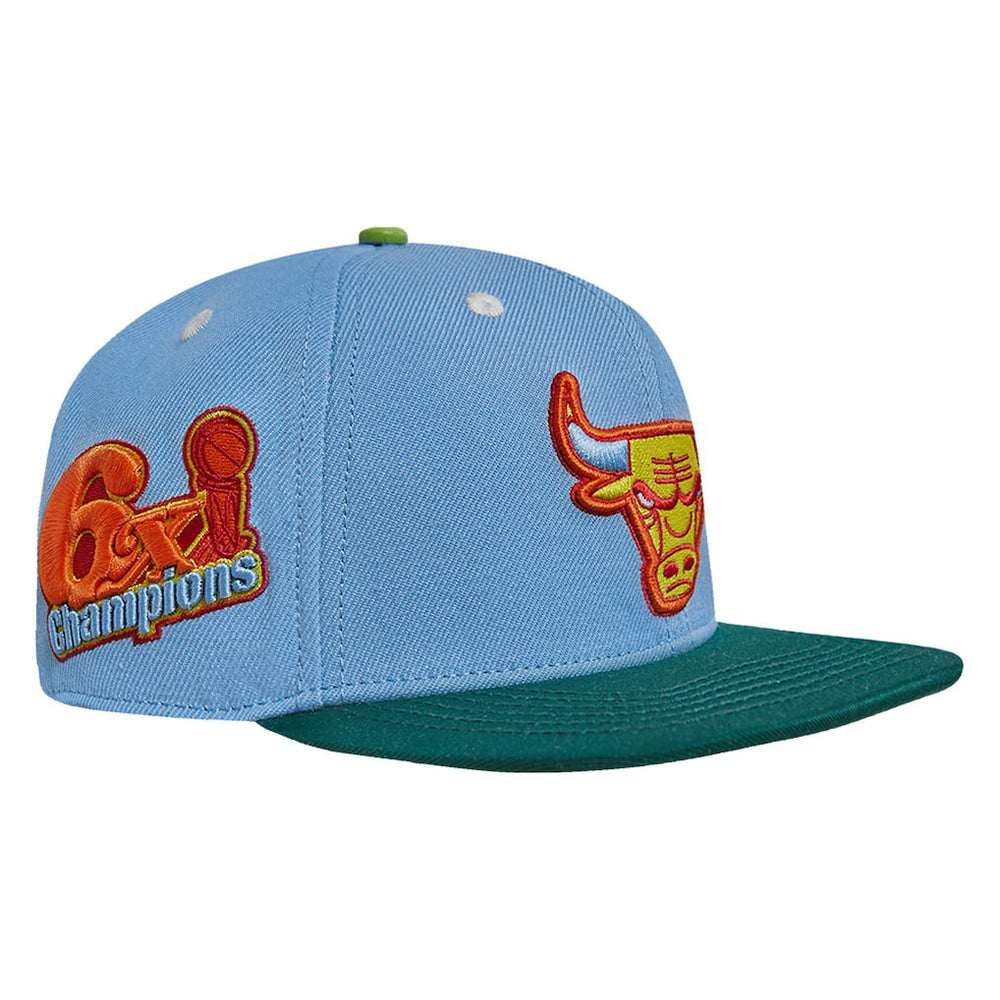NBA - Chicago Bulls Pro Standard Retro Program 2-Tone Snapback Hat - Light Blue/Green