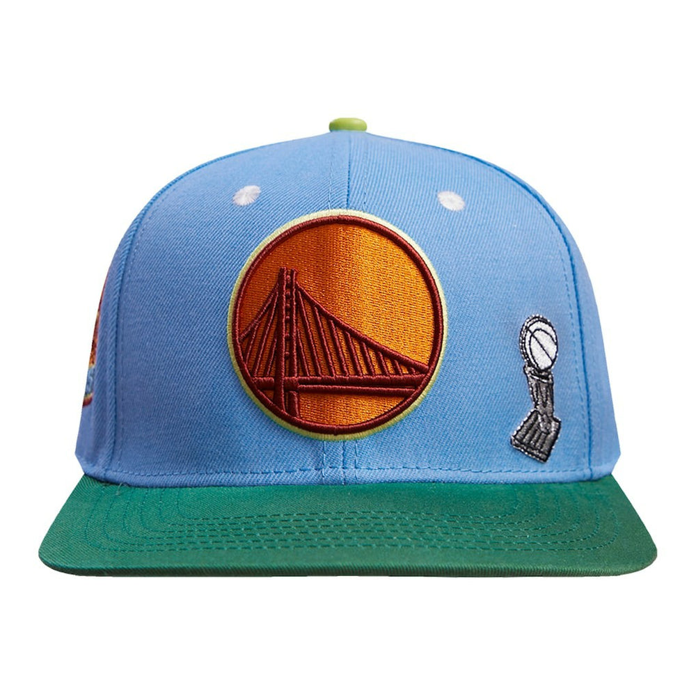 NBA - Golden State Warriors Pro Standard Retro Program 2-Tone Snapback Hat - Light Blue/Green