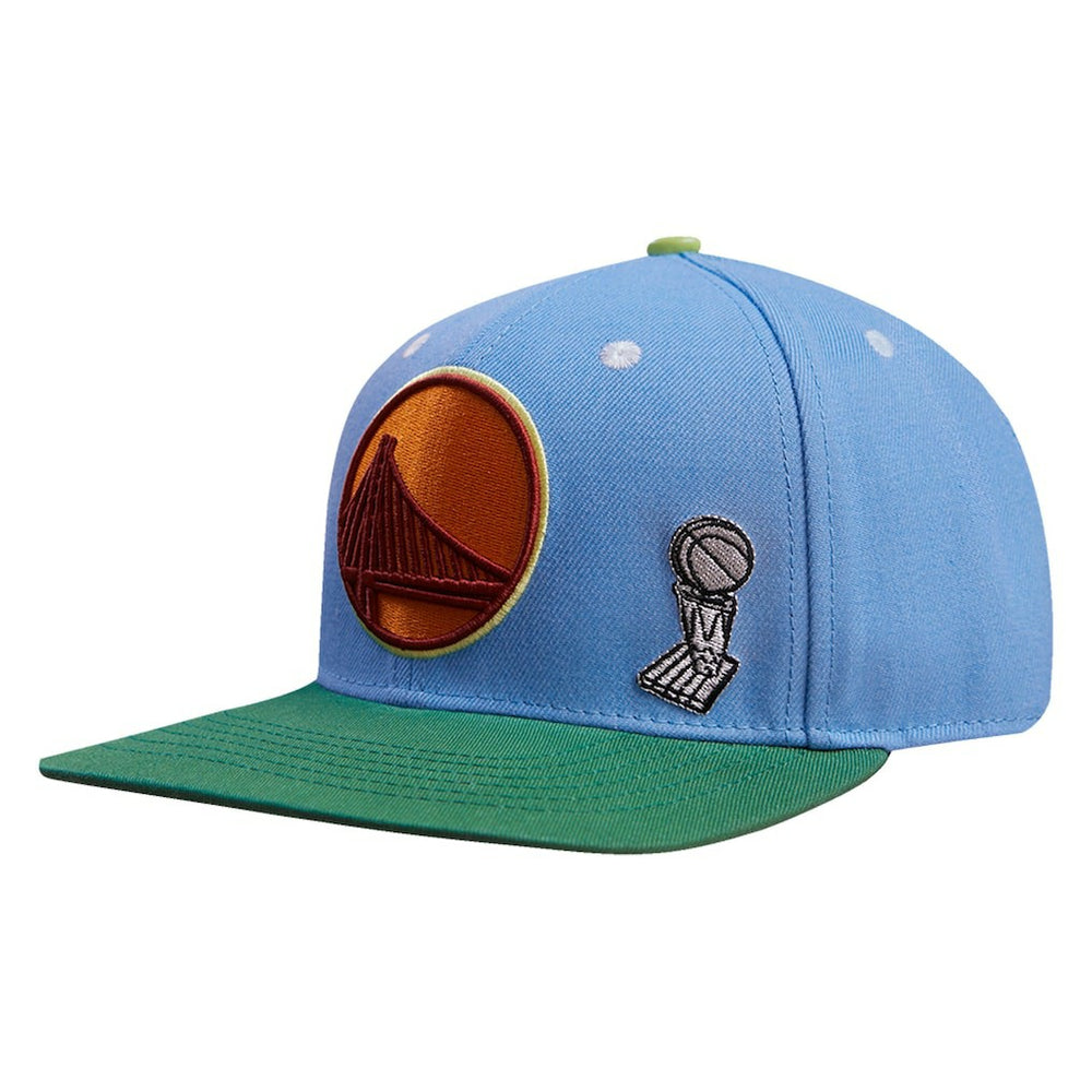 NBA - Golden State Warriors Pro Standard Retro Program 2-Tone Snapback Hat - Light Blue/Green