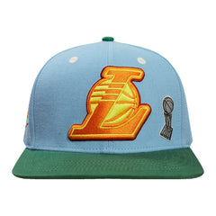 NBA - Los Angeles Lakers Pro Standard Retro Program 2-Tone Snapback Hat - Light Blue/Green