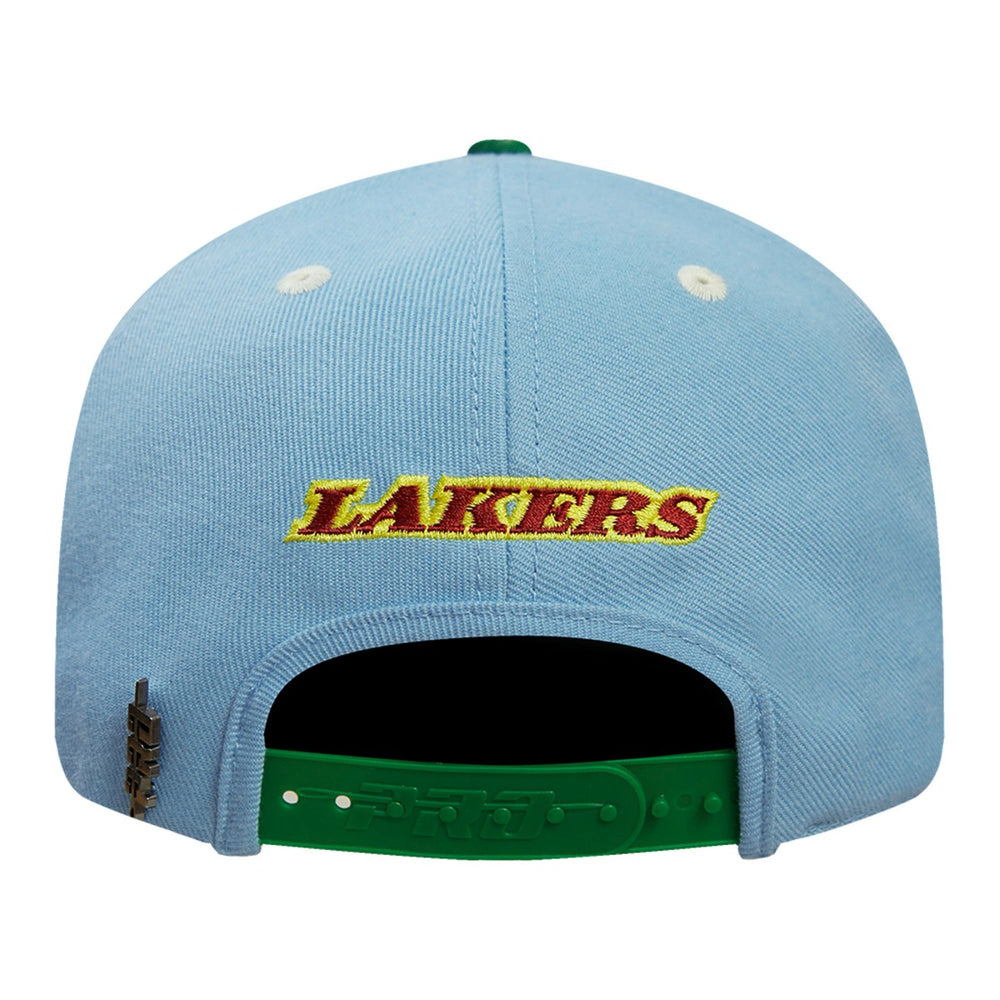 NBA - Los Angeles Lakers Pro Standard Retro Program 2-Tone Snapback Hat - Light Blue/Green