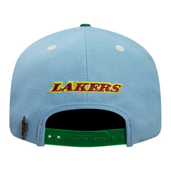 NBA - Los Angeles Lakers Pro Standard Retro Program 2-Tone Snapback Hat - Light Blue/Green