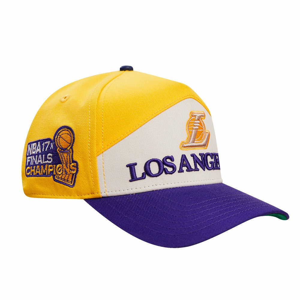 NBA - Los Angeles Lakers Pro Standard Pinch Chevron Adjustable Hat - Gold/Purple