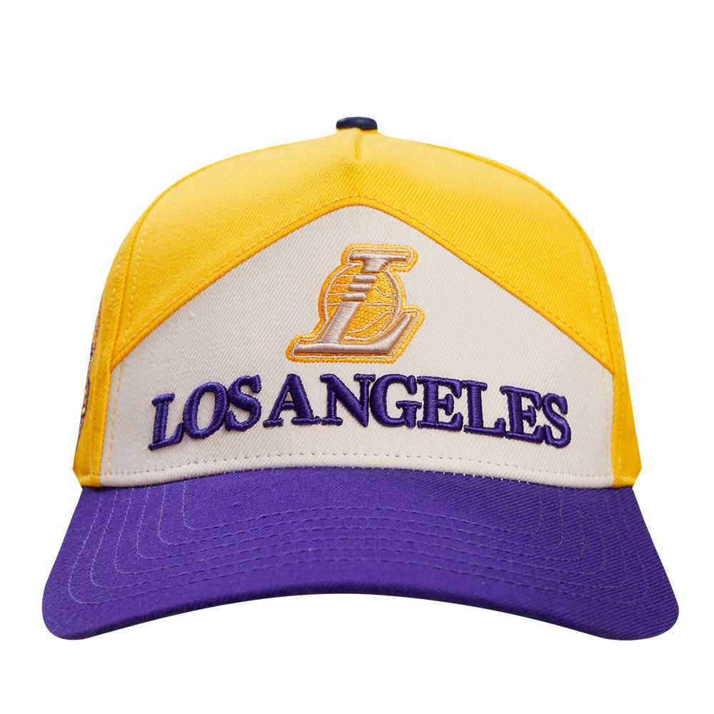 NBA - Los Angeles Lakers Pro Standard Pinch Chevron Adjustable Hat - Gold/Purple
