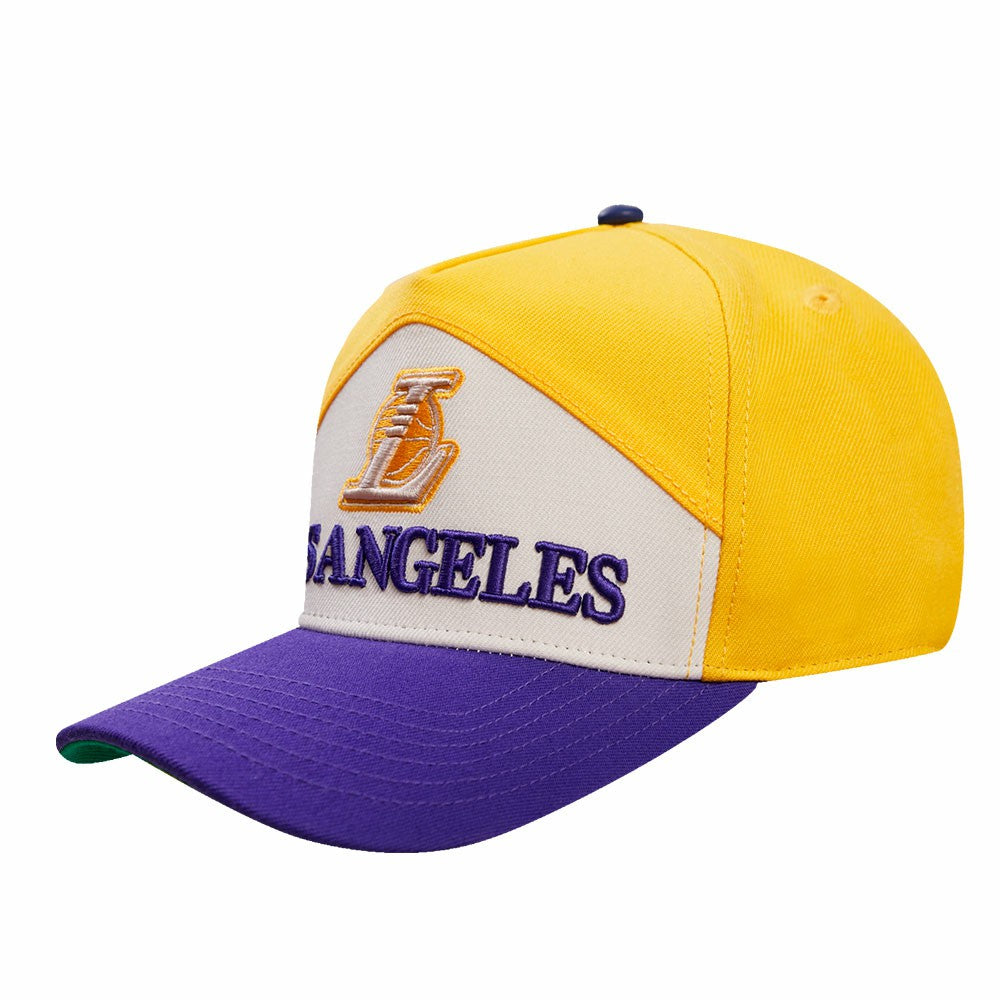 NBA - Los Angeles Lakers Pro Standard Pinch Chevron Adjustable Hat - Gold/Purple