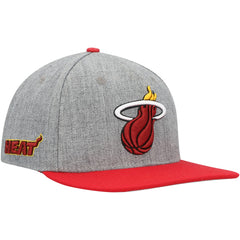 NBA - Miami Heat Pro Standard Classic Logo Two-Tone Snapback Hat - Gray/Red
