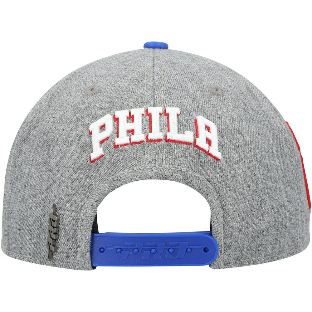 NBA - Philadelphia 76ers Pro Standard Classic Logo Two-Tone Snapback Hat - Gray/Royal