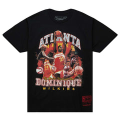 Mitchell & Ness - Dominique Wilkins Atlanta Hawks Hardwood Classics Bling Concert Player T-Shirt - Black