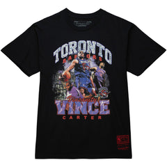 Mitchell & Ness - Vince Carter Toronto Raptors Hardwood Classics Bling Concert Player T-Shirt - Black