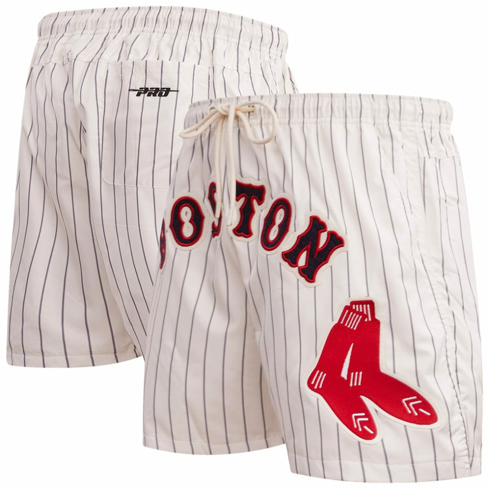 Boston Red Sox Pro Standard Pinstripe Retro Classic Woven Shorts Clearance
