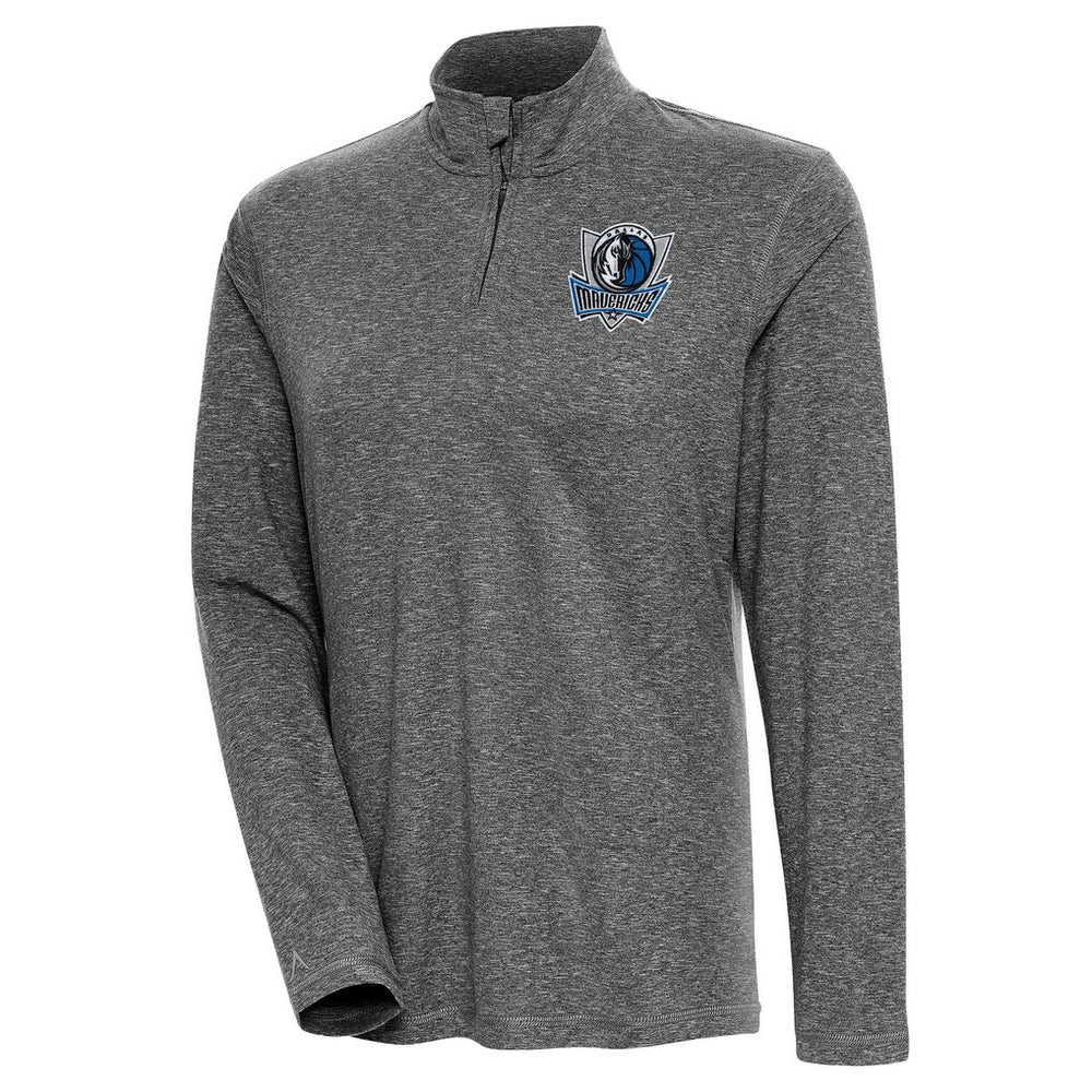 NBA - Dallas Mavericks Antigua Women's Confront Quarter-Zip Pullover Top - Heather Black