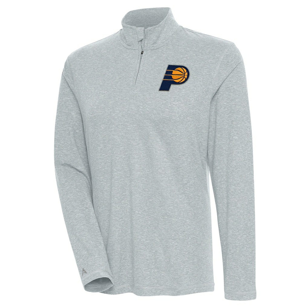 NBA - Indiana Pacers Antigua Women's Confront Quarter-Zip Pullover Top - Heather Gray