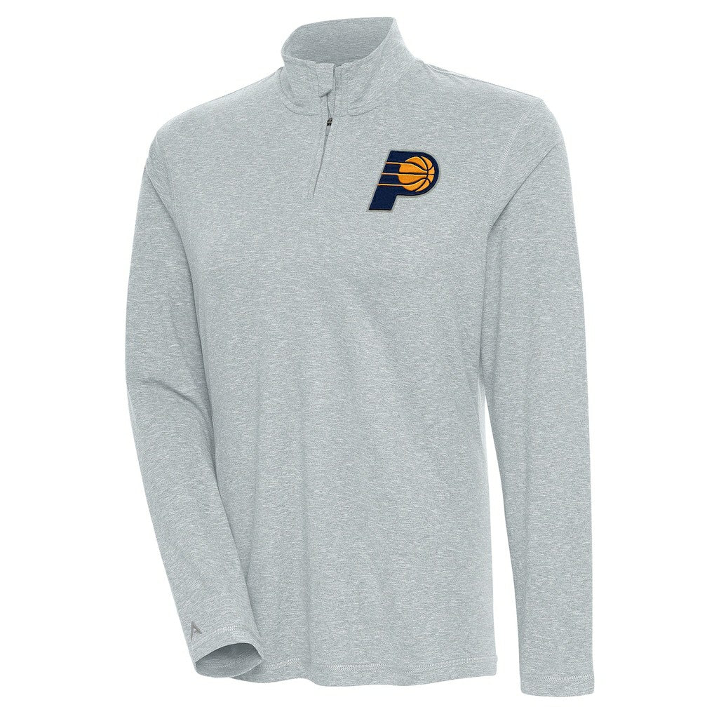 NBA - Indiana Pacers Antigua Women's Confront Quarter-Zip Pullover Top - Heather Gray