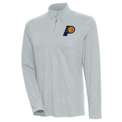 NBA - Indiana Pacers Antigua Women's Confront Quarter-Zip Pullover Top - Heather Gray