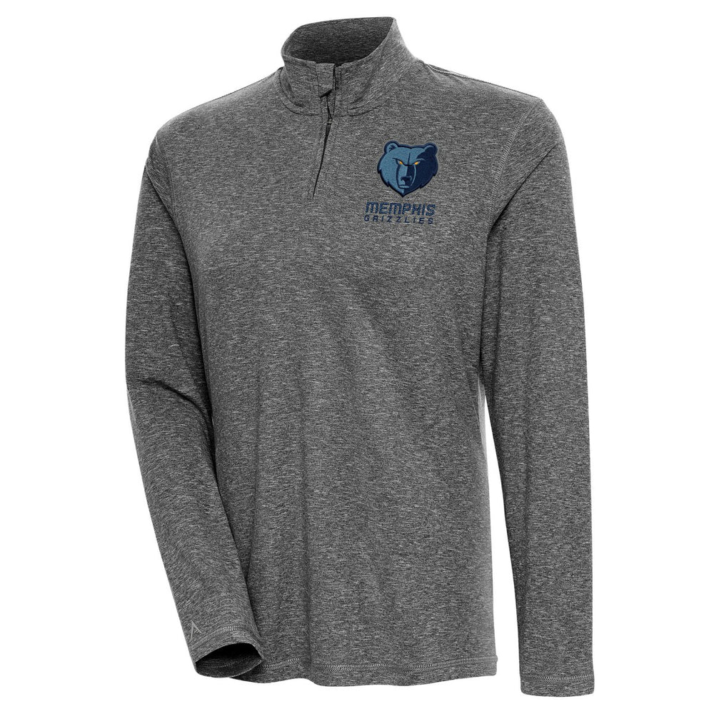 NBA - Memphis Grizzlies Antigua Women's Confront Quarter-Zip Pullover Top - Heather Black