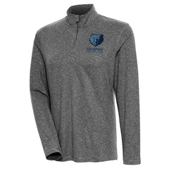 NBA - Memphis Grizzlies Antigua Women's Confront Quarter-Zip Pullover Top - Heather Black