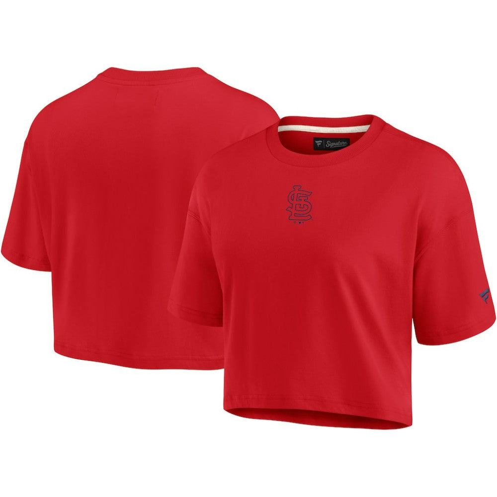 St. Louis Cardinals Fanatics Women's Elements Super Soft Boxy Cropped T-Shirt Sale