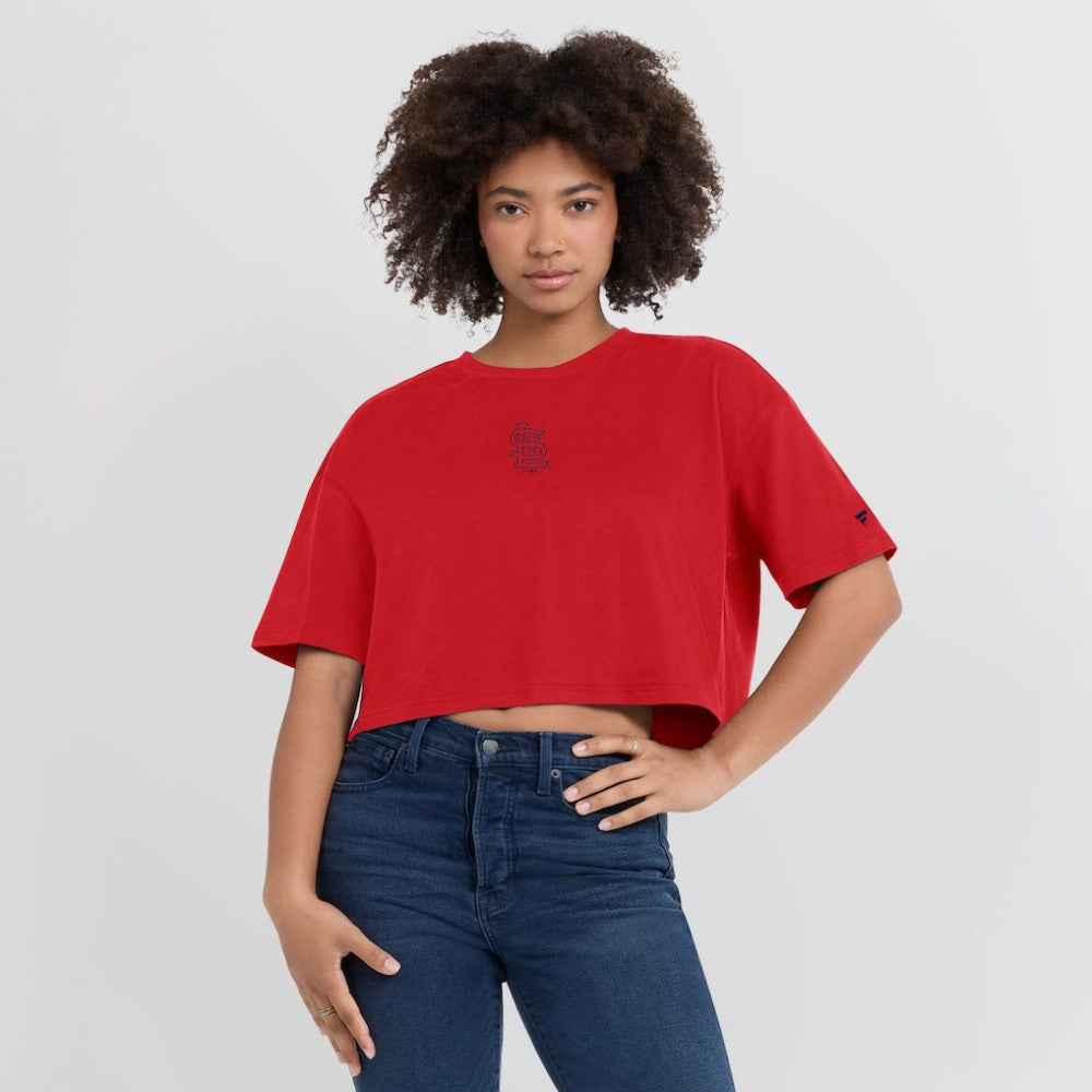 St. Louis Cardinals Fanatics Women's Elements Super Soft Boxy Cropped T-Shirt Sale