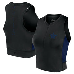 Houston Astros Fanatics Women's Studio Half-Zip Fitted Gym Tank Top On Sale