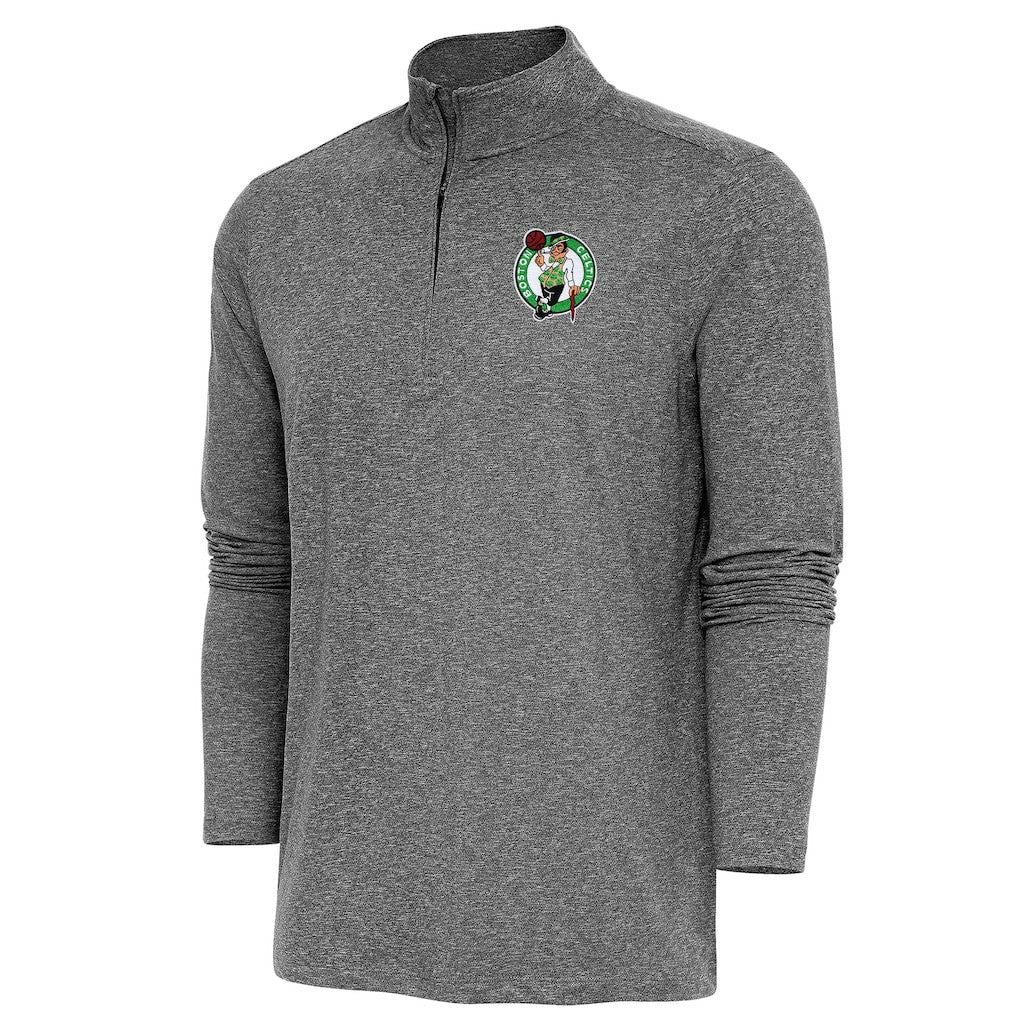 NBA - Boston Celtics Antigua Hunk Quarter-Zip Pullover Top - Heather Black