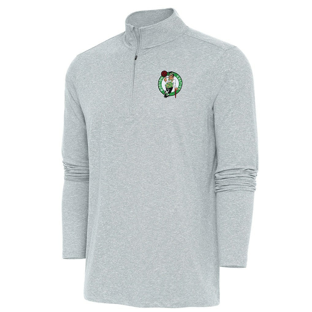 NBA - Boston Celtics Antigua Hunk Quarter-Zip Pullover Top - Heather Gray