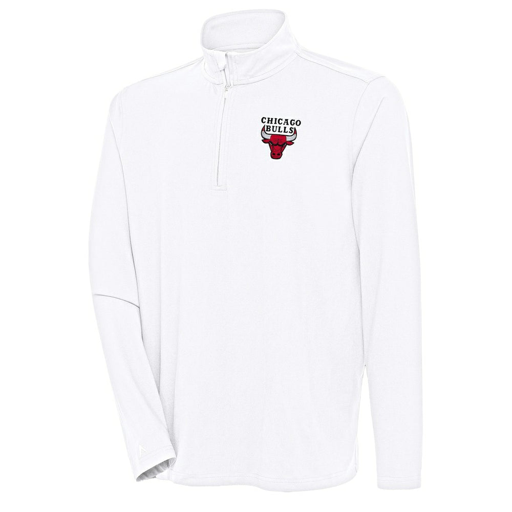 NBA - Chicago Bulls Antigua Hunk Quarter-Zip Pullover Top - White