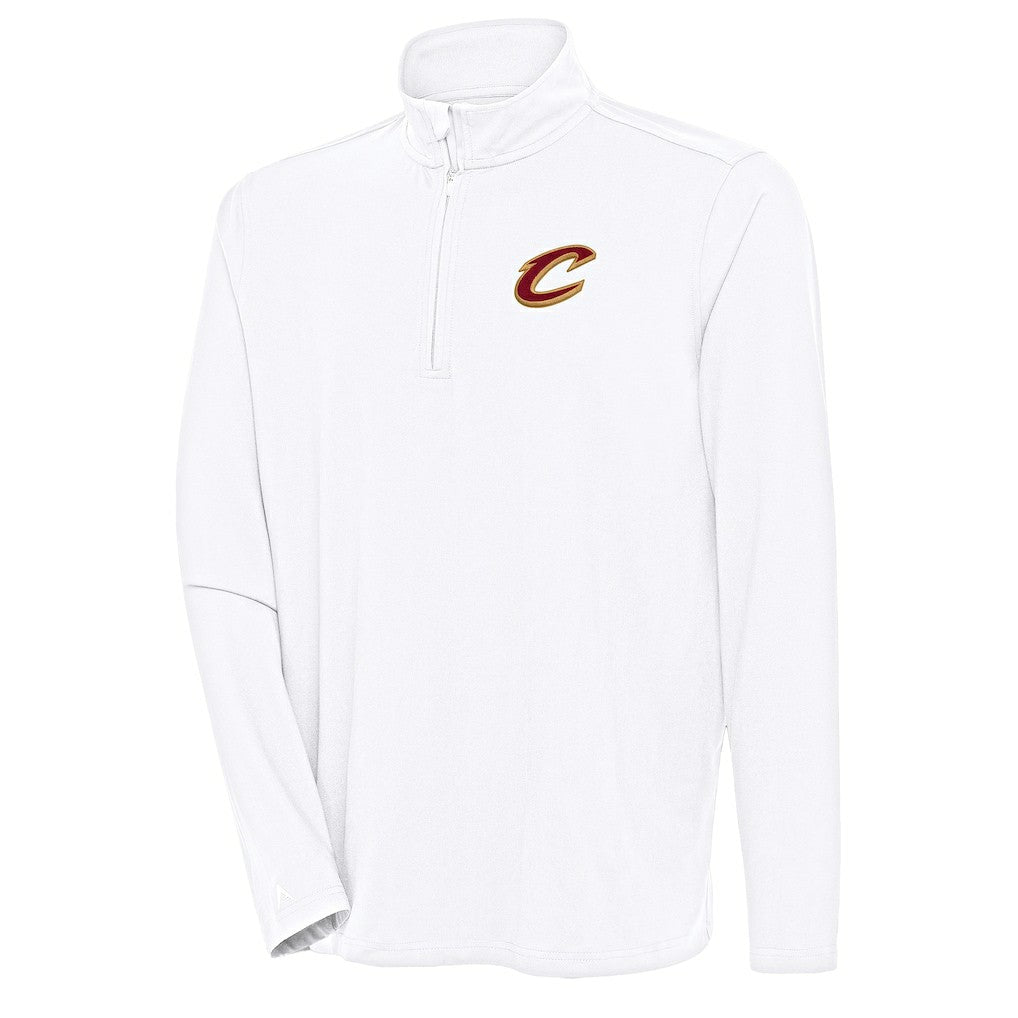 NBA - Cleveland Cavaliers Antigua Hunk Quarter-Zip Pullover Top - White