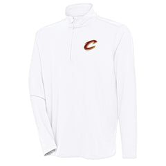 NBA - Cleveland Cavaliers Antigua Hunk Quarter-Zip Pullover Top - White