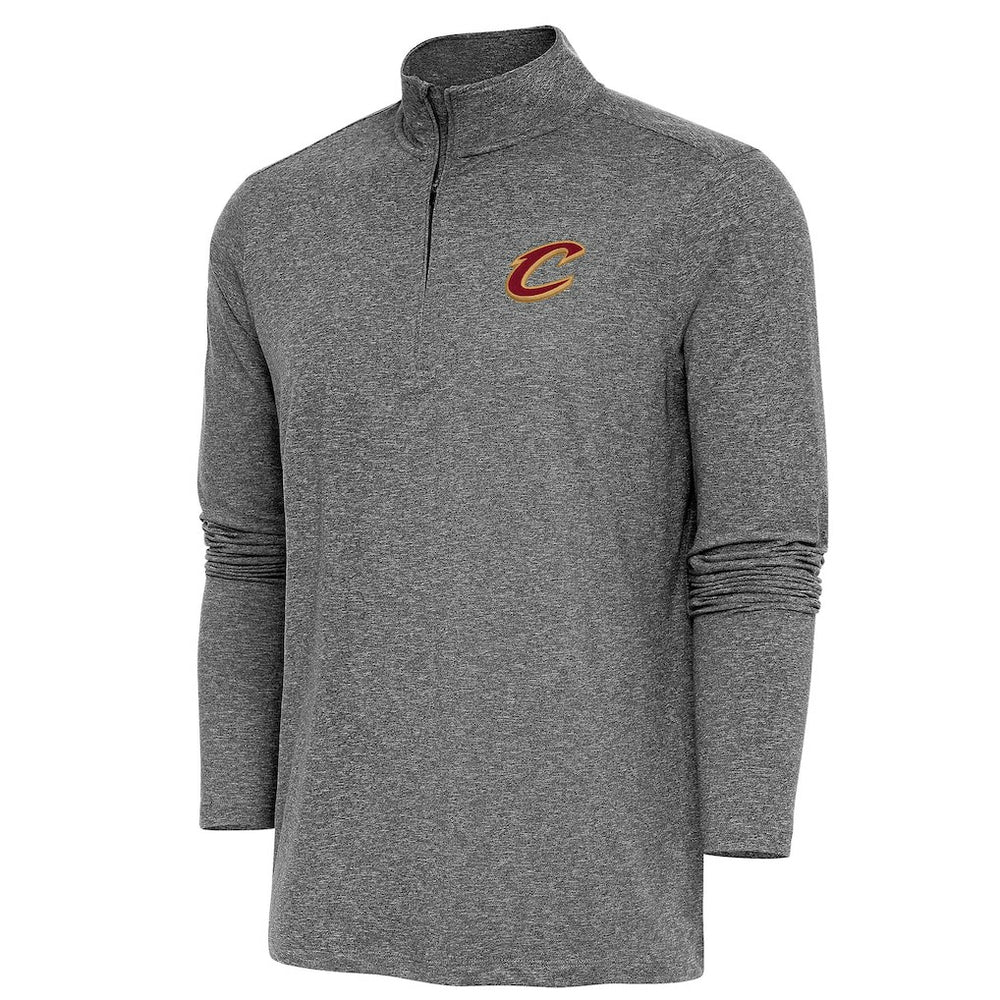 NBA - Cleveland Cavaliers Antigua Hunk Quarter-Zip Pullover Top - Heather Black