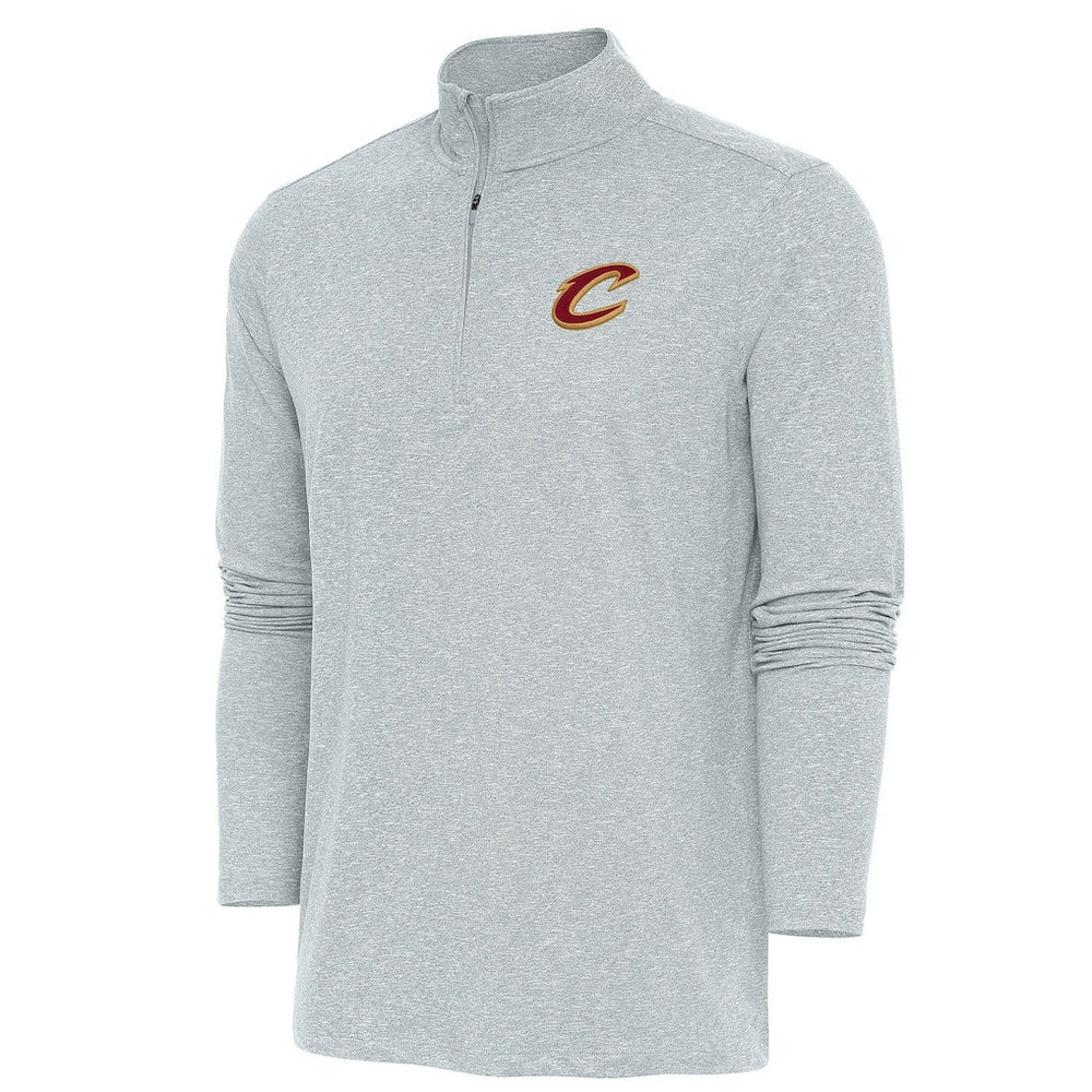 NBA - Cleveland Cavaliers Antigua Hunk Quarter-Zip Pullover Top - Heather Gray