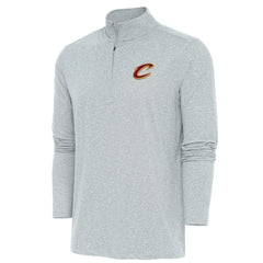 NBA - Cleveland Cavaliers Antigua Hunk Quarter-Zip Pullover Top - Heather Gray