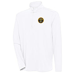 NBA - Denver Nuggets Antigua Hunk Quarter-Zip Pullover Top - White