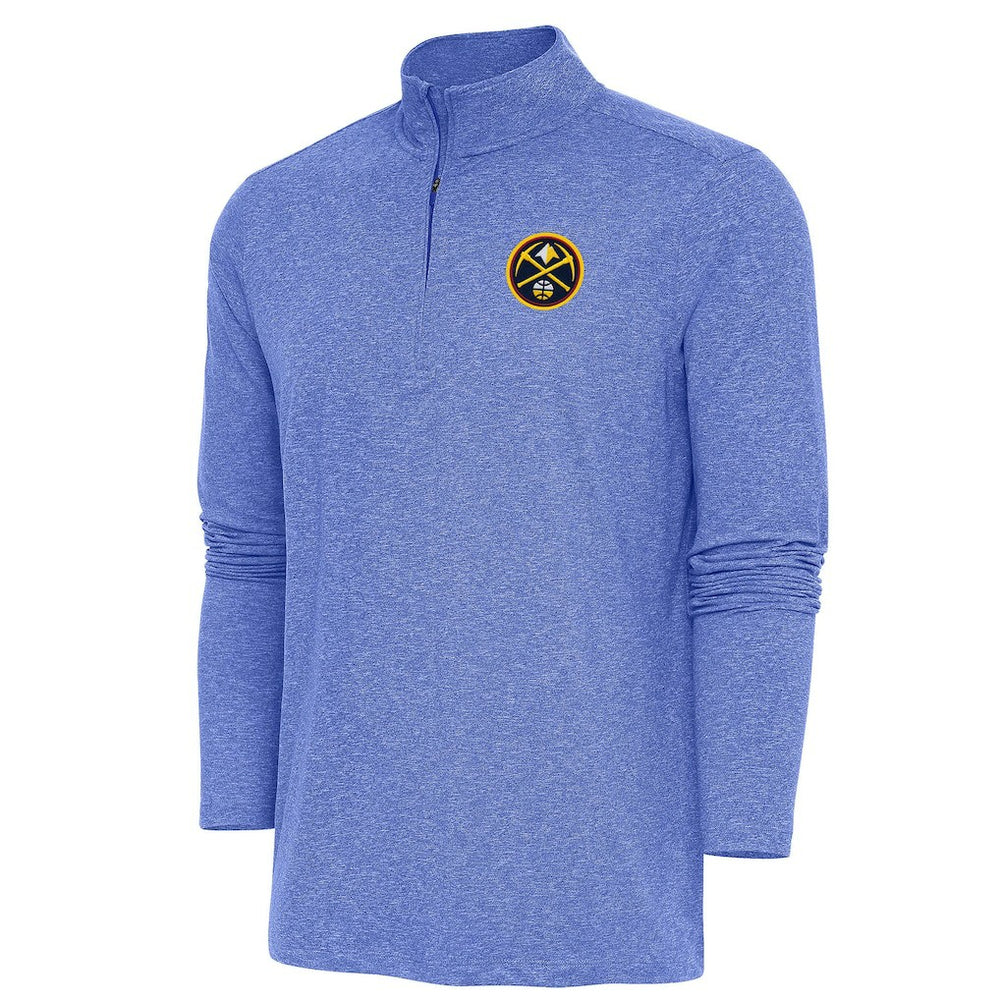 NBA - Denver Nuggets Antigua Hunk Quarter-Zip Pullover Top - Heather Royal