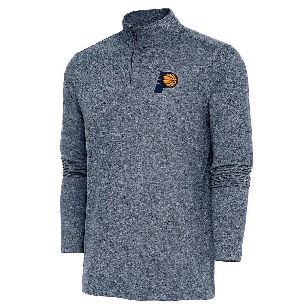 NBA - Indiana Pacers Antigua Hunk Quarter-Zip Pullover Top - Heather Navy