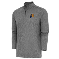 NBA - Indiana Pacers Antigua Hunk Quarter-Zip Pullover Top - Heather Black