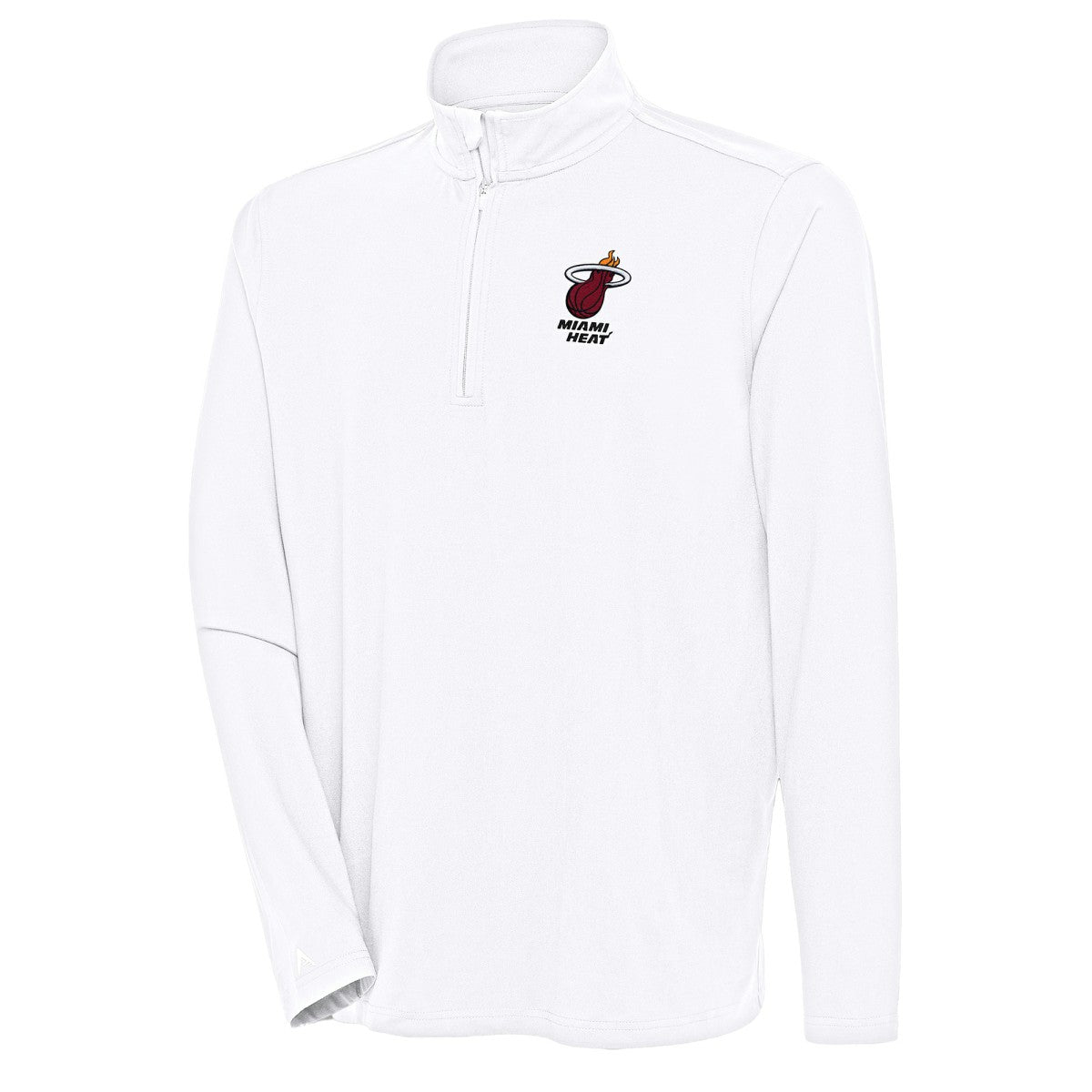 NBA - Miami Heat Antigua Hunk Quarter-Zip Pullover Top - White